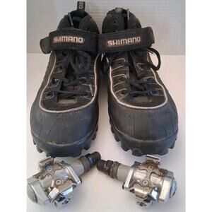 Shimano Cycling Shoes SH-M087G Gray/black, Size 12.5 , EU 47 With Toe Clips